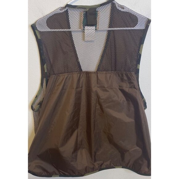 Northwest Territory Hunting Vest Mens Large Green Camo Mesh Ammo Pockets ZIPPER - Picture 4 of 5